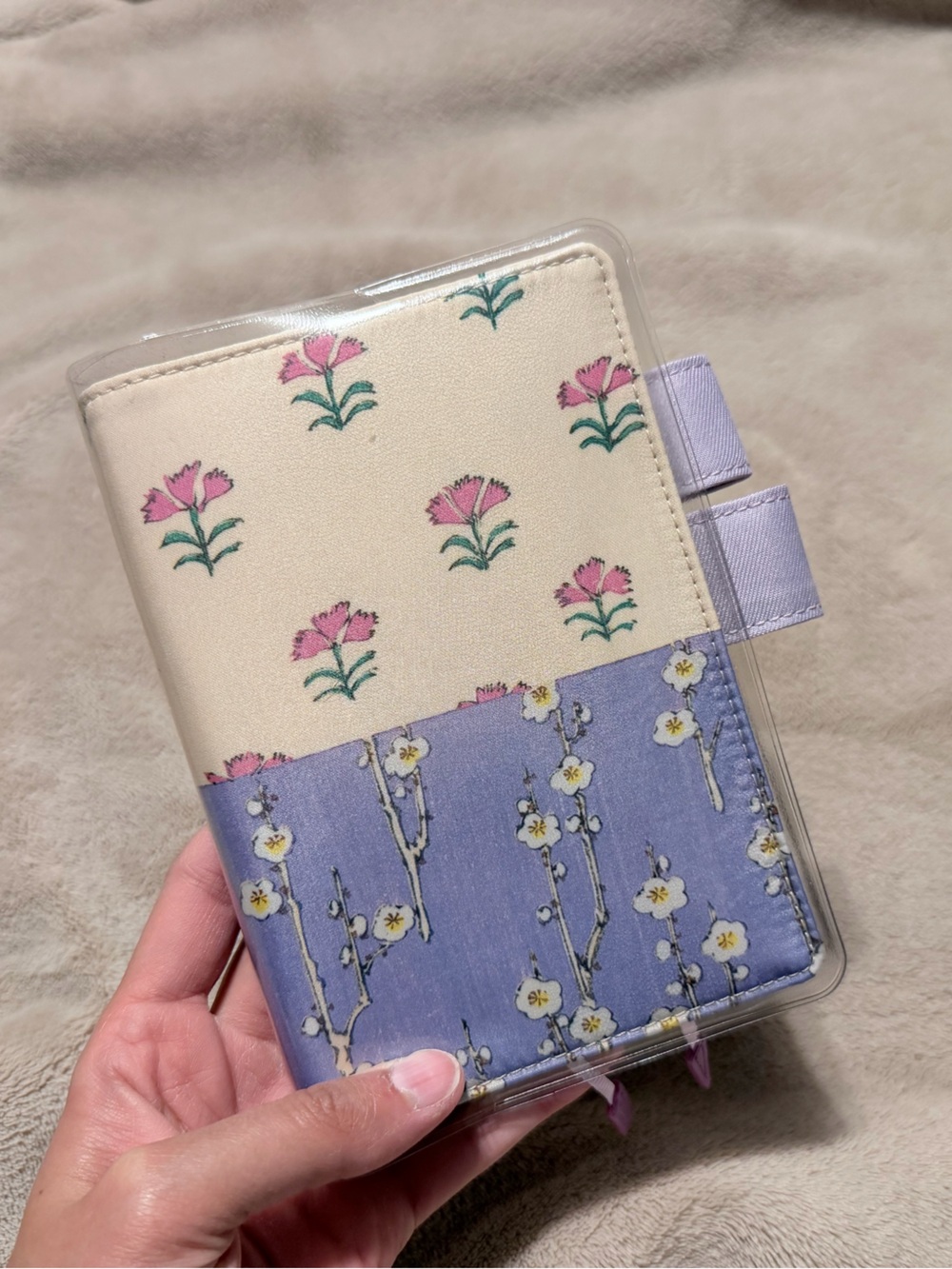Hobonichi A6 Original Cover - Unsodo: Bijutsukai (Plum and Dianthus)